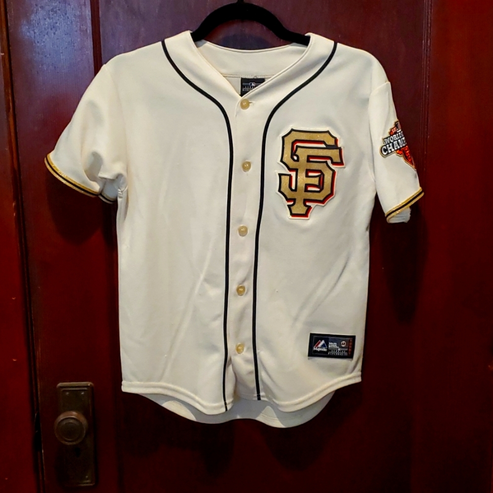 Women’s Majestic San Francisco Giants Jersey Posey Glittery World Championship